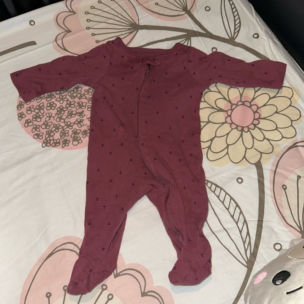 Carters 0-3 months dual zipper onesie